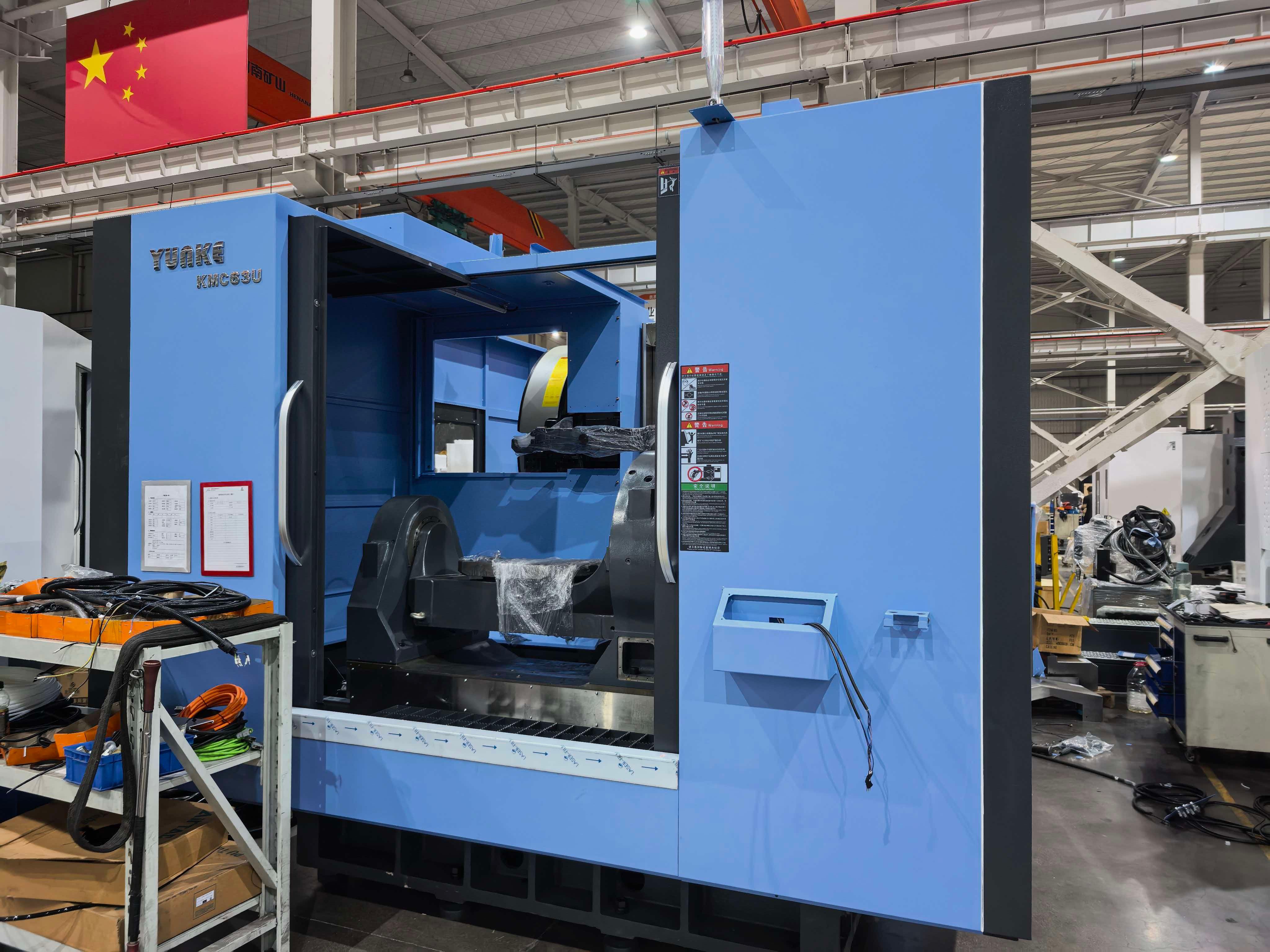 General view of machining equipment in a production environment